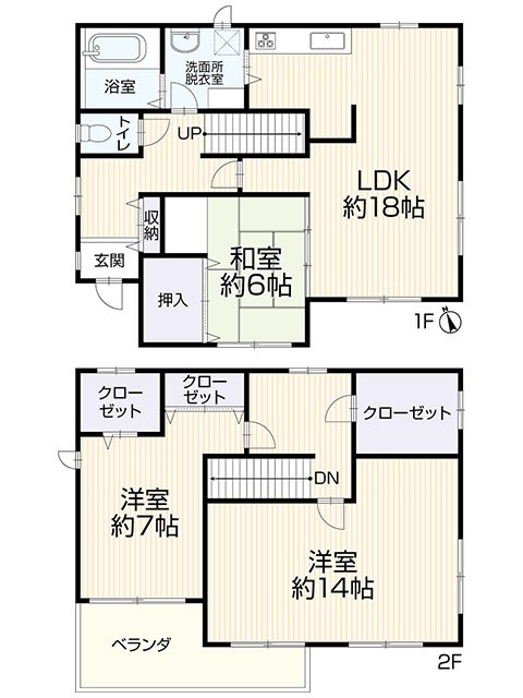 安曇野市豊科高家　中古戸建 間取図・土地図