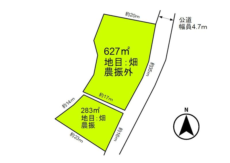 佐久市伴野　土地 間取図・土地図