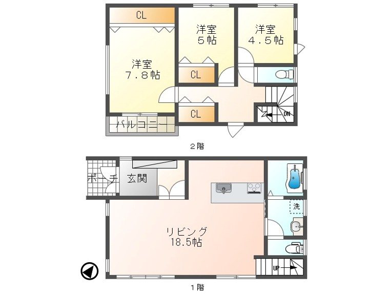御代田町馬瀬口　中古戸建 間取図・土地図