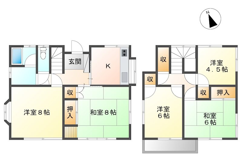 御代田町草越　中古戸建 間取図・土地図