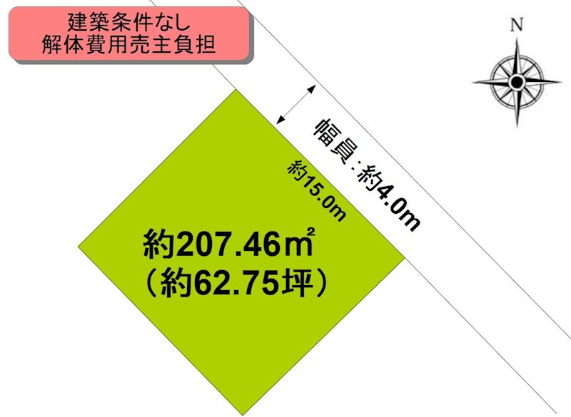 長野県千曲市新田 間取図・土地図