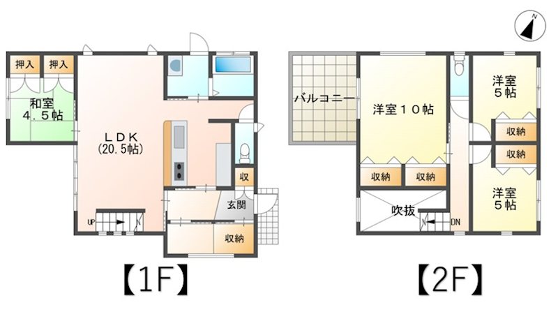 上田市上田　中古戸建 間取図・土地図