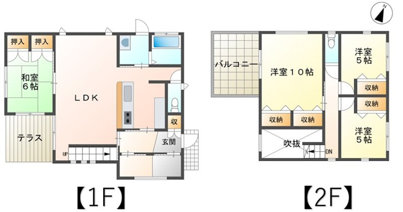 上田市上田　中古戸建 間取図・土地図