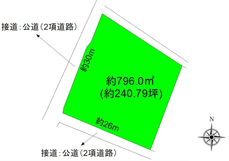 上田市上塩尻　土地 間取図・土地図