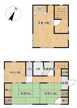 青木村田沢　中古戸建 間取図・土地図