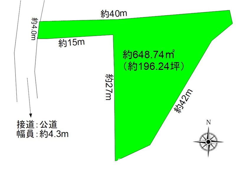 上田市上田原　土地 間取図・土地図