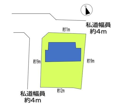上田市上田　中古戸建 間取図・土地図