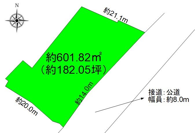 上田市下丸子　土地 間取図・土地図