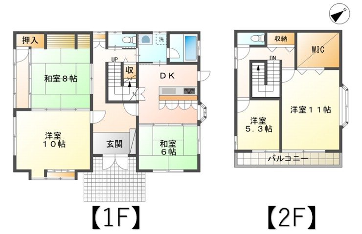 上田市常入　戸建 間取図・土地図