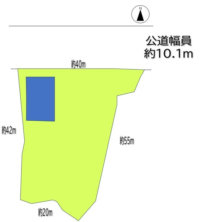 上田市古里　収益物件 間取図・土地図