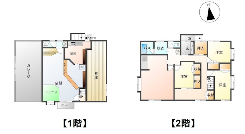長野県中野市中野 間取図・土地図