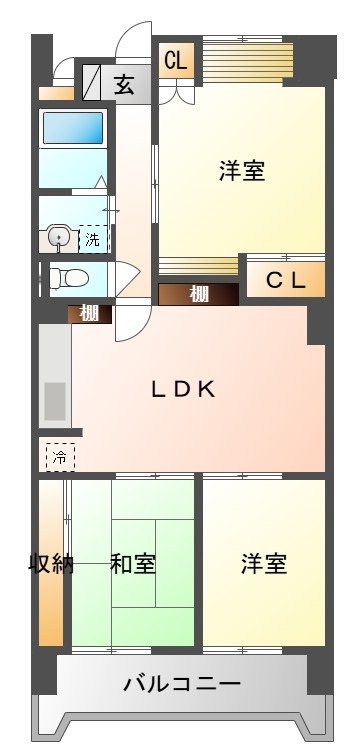 長野県長野市桜新町 間取図・土地図