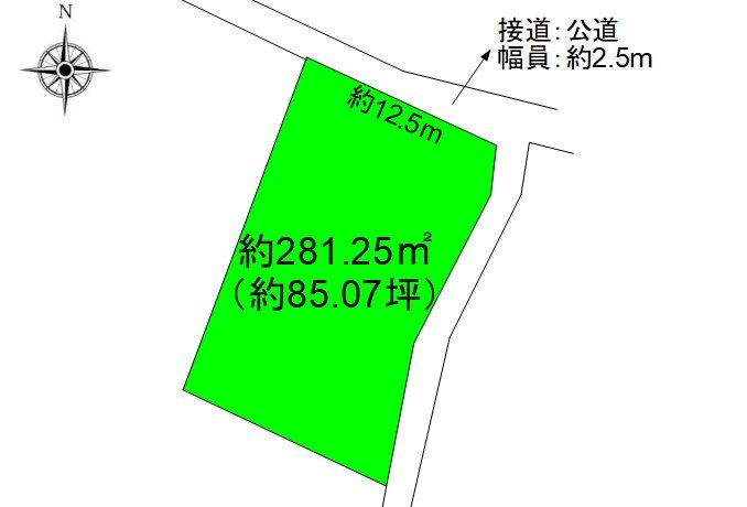 上田市中丸子　土地 間取図・土地図