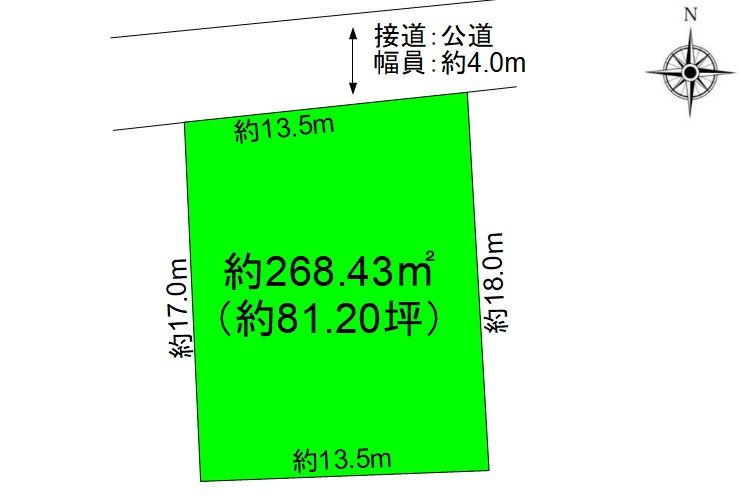 上田市上田原　土地 間取図・土地図
