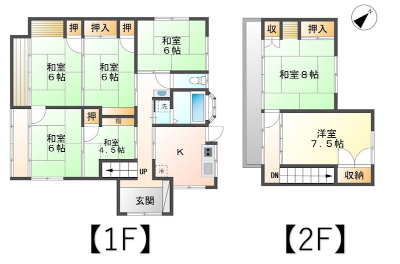 上田市上田　中古戸建 間取図・土地図