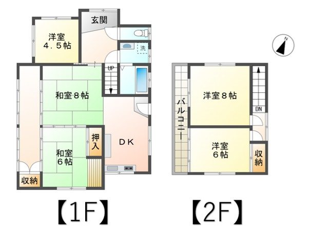 東御市滋野　中古戸建 間取図・土地図