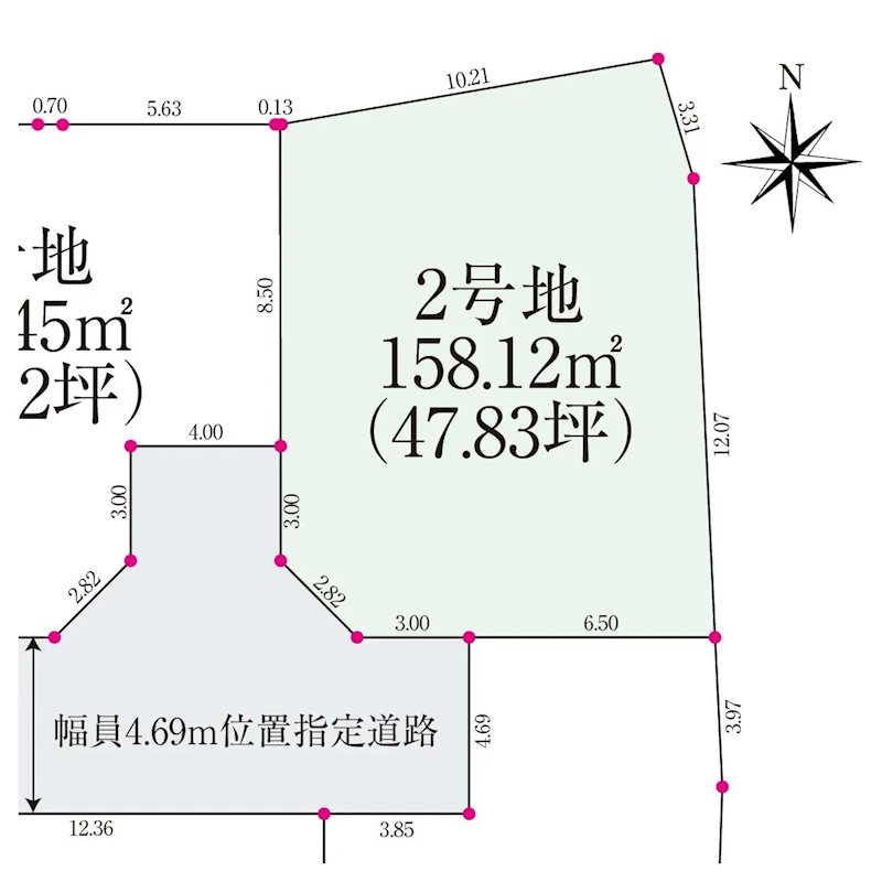 長野県長野市高田五分一 間取図・土地図