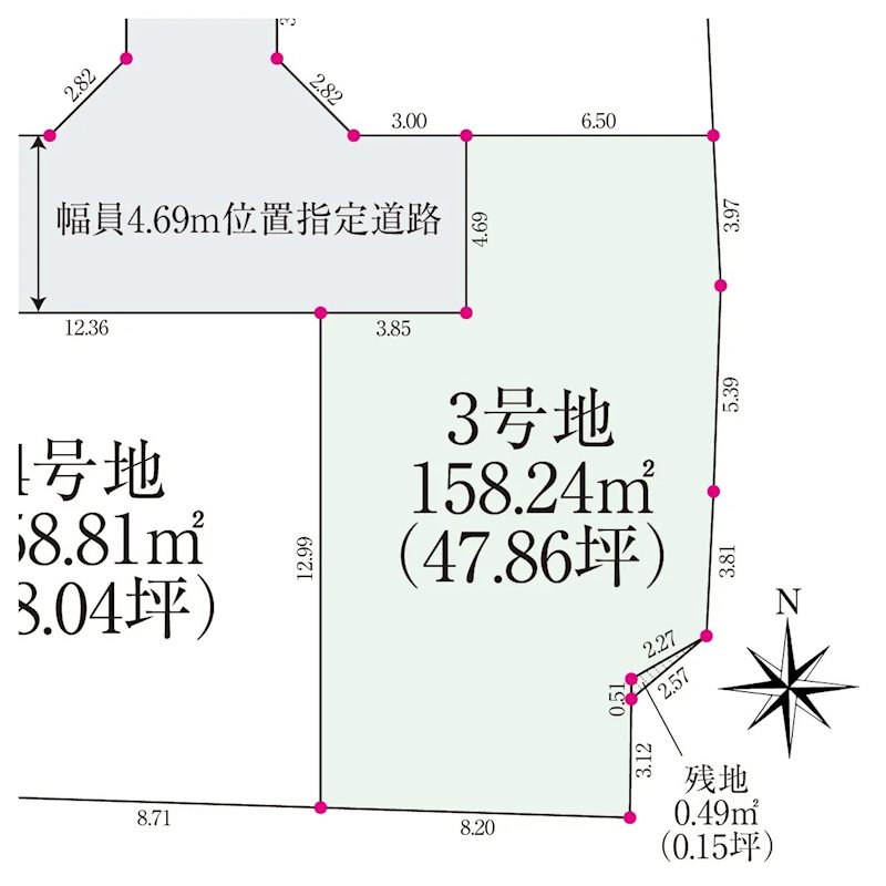 長野県長野市高田五分一 間取図・土地図