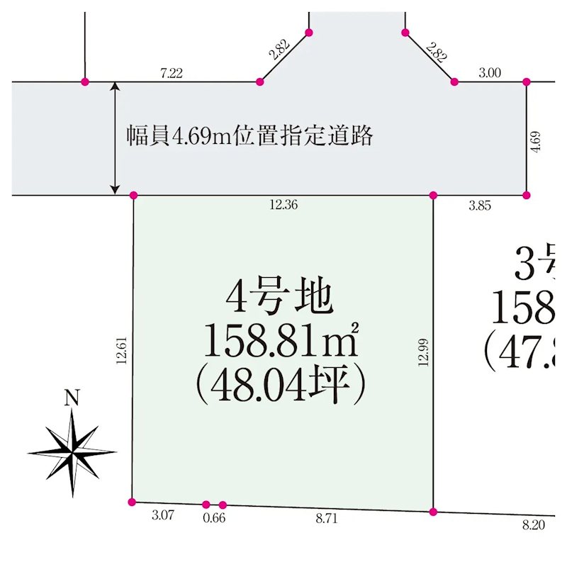 長野県長野市高田五分一 間取図・土地図