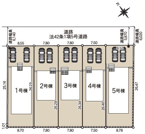 上田市上塩尻　新築戸建 間取図・土地図