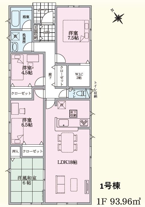 上田市上塩尻　新築戸建 間取図・土地図