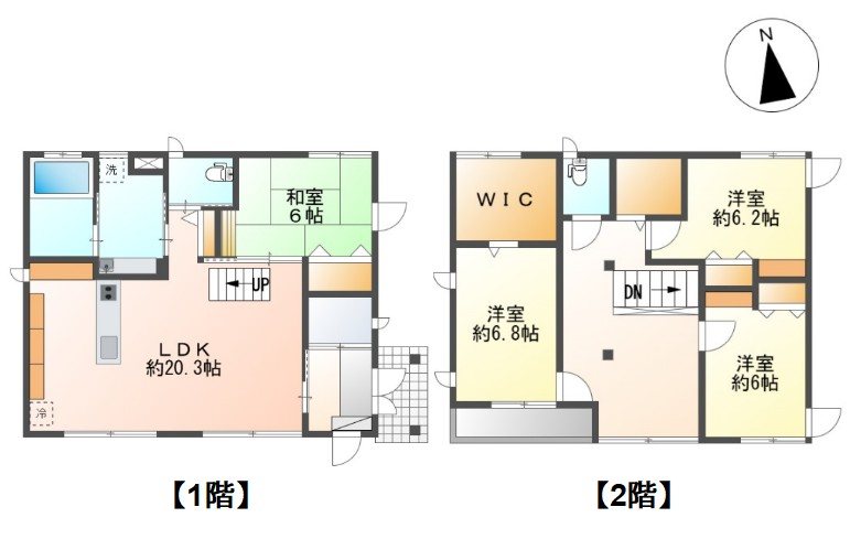 坂城町上平　中古戸建 間取図・土地図