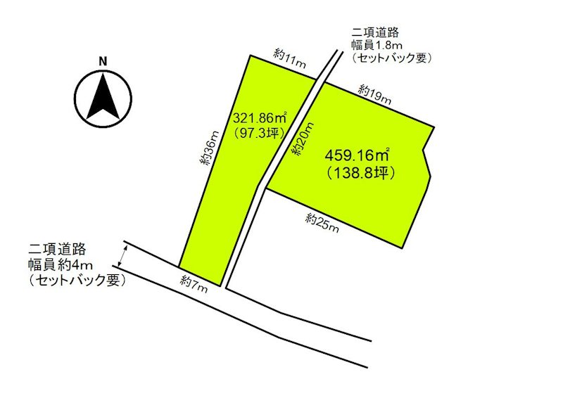 佐久市伴野　土地 間取図・土地図