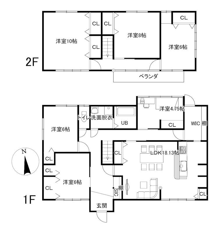 長野県中野市新保 間取図・土地図