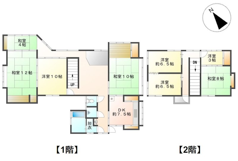 上田市上塩尻　中古戸建 間取図・土地図