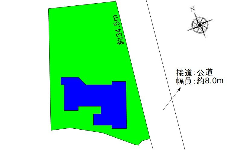上田市上塩尻　中古戸建 間取図・土地図