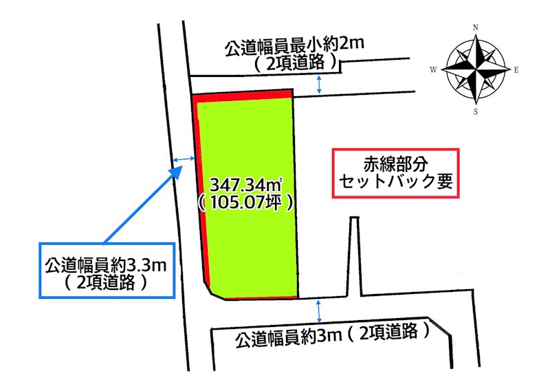 佐久市岩村田　土地 間取図・土地図