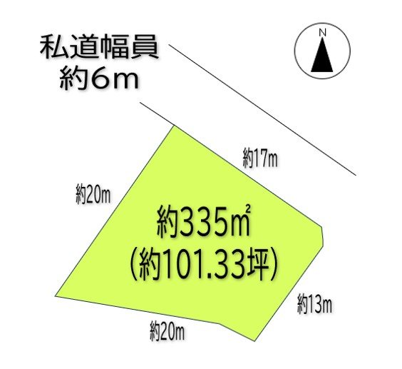 上田市諏訪形　土地 間取図・土地図