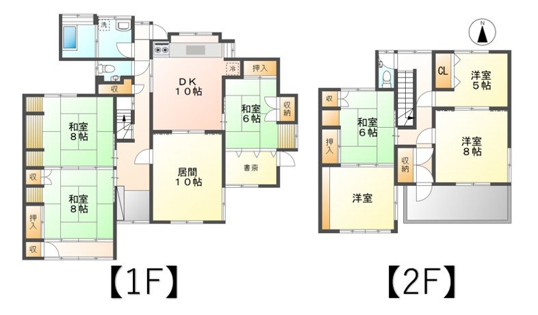 上田市塩川　中古戸建 間取図・土地図