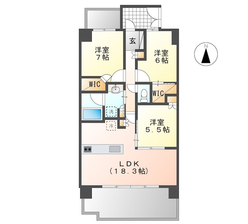佐久市岩村田　中古マンション 間取図・土地図