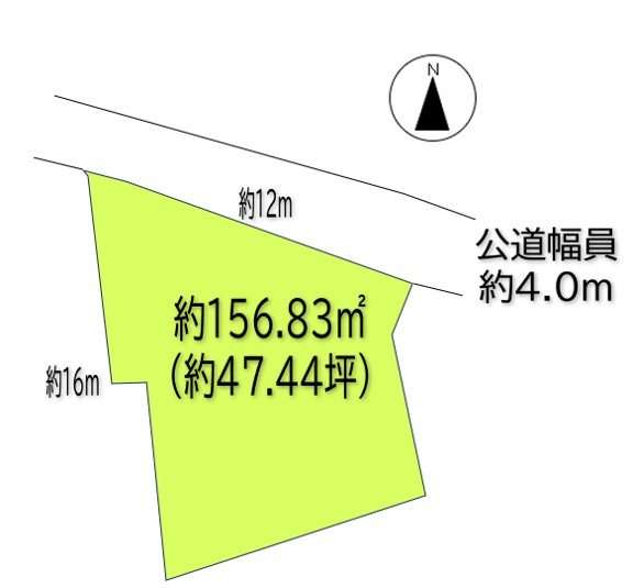 上田市芳田　土地 間取図・土地図
