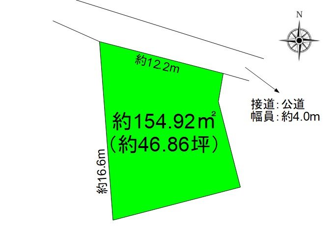 上田市芳田　土地 間取図・土地図