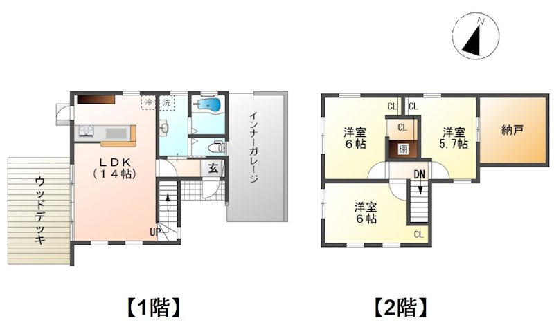 長野県須坂市米持 間取図・土地図