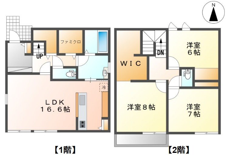 上田市住吉　新築戸建 間取図・土地図