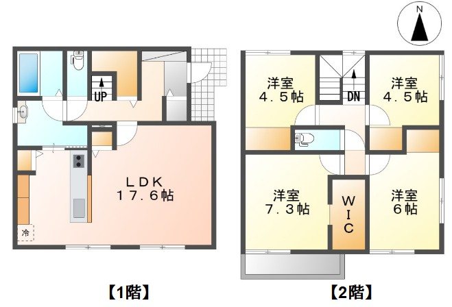上田市住吉　新築戸建 間取図・土地図