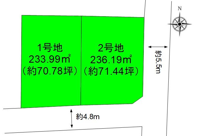 上田市古里　土地 間取図・土地図