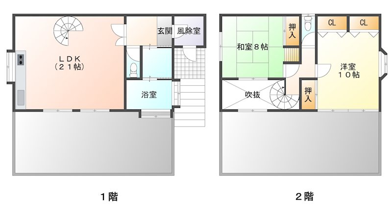 佐久市内山　中古戸建 間取図・土地図