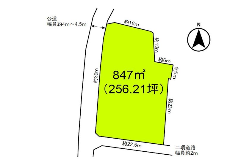 佐久市新子田　土地 間取図・土地図