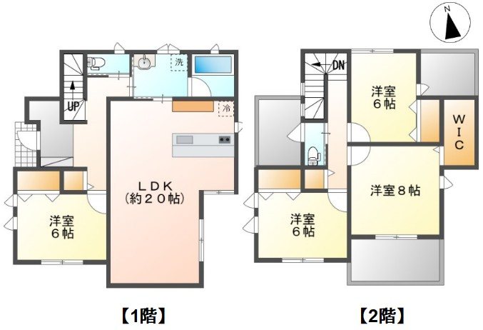 上田市古里　新築戸建 間取図・土地図