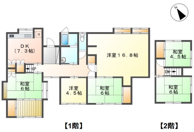 上田市国分　中古戸建 間取図・土地図
