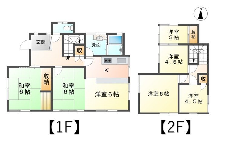 東御市田中　中古戸建 間取図・土地図