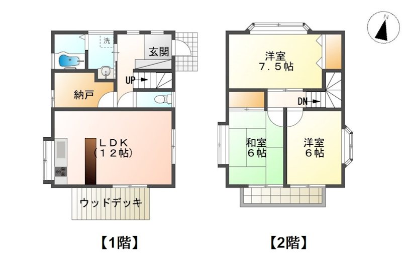 長野県中野市七瀬 間取図・土地図