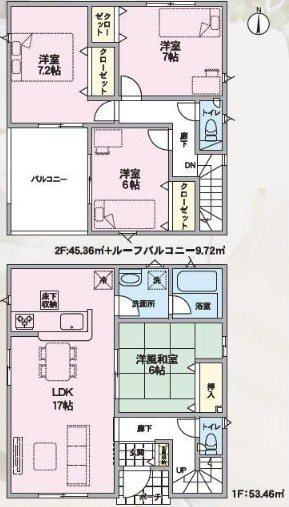 長野県長野市松代町松代 間取図・土地図