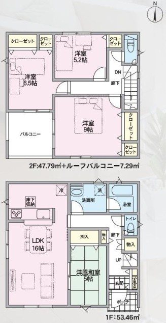 長野県長野市松代町松代 間取図・土地図