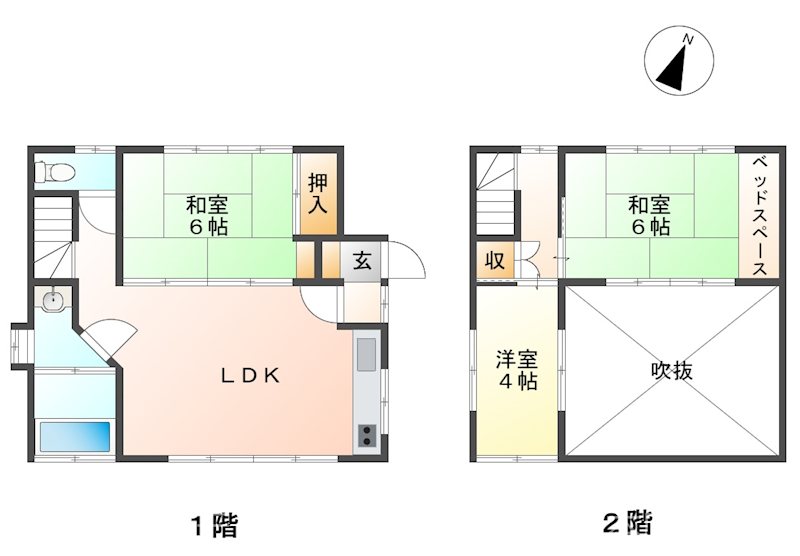 佐久市内山　中古戸建 間取図・土地図