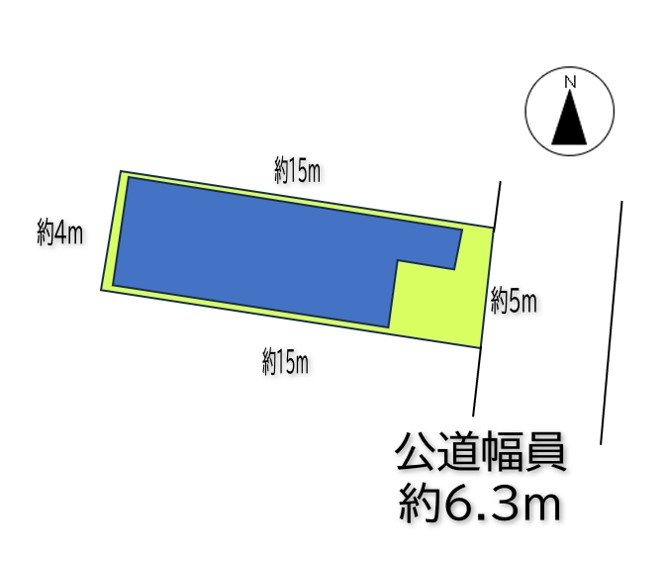 【契約済】上田市中央　事業用建物 間取図・土地図